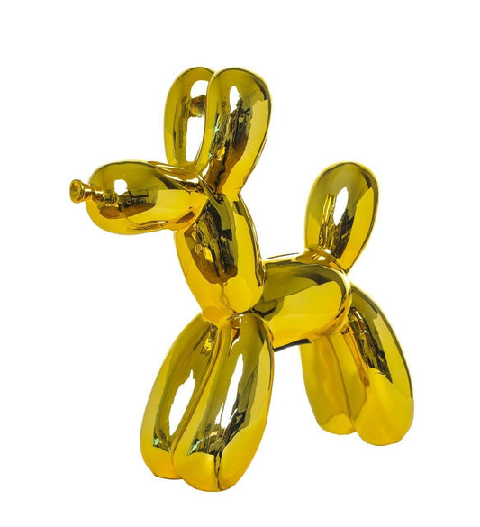 Yellow Balloon Dog Bank - 12" tall