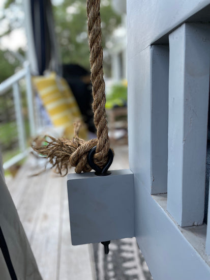 savannah swing bed frayed jute rope