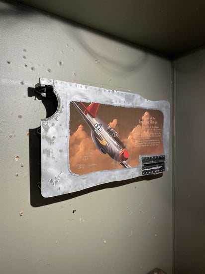 Tuskeegee Airmen art wall panel - side view
