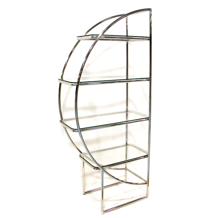 Half Moon Bookcases Silver