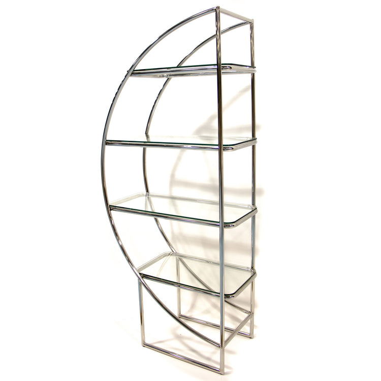 Half Moon Bookcases Silver