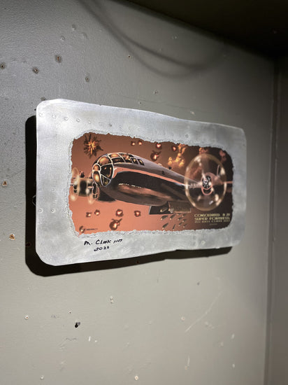 B29 wall art mounted airplane panel