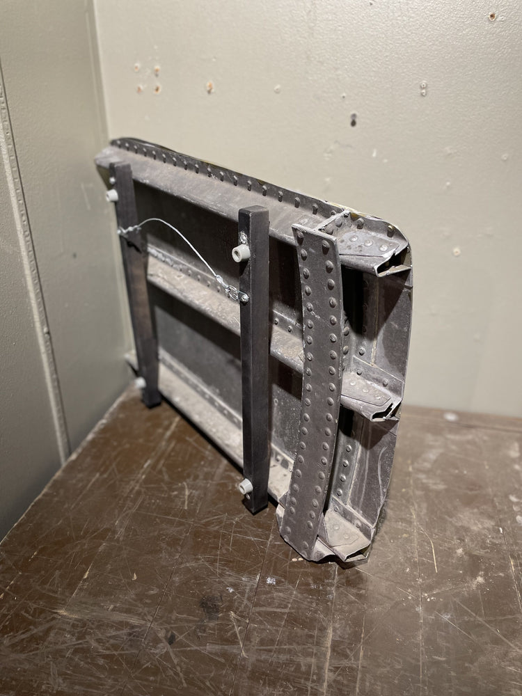 Michael Clark art airplane panel rear view P38 Lightning