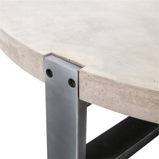 Metal & Concrete 55" Round Coffee Table