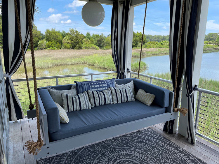 savannah swing bed on porch