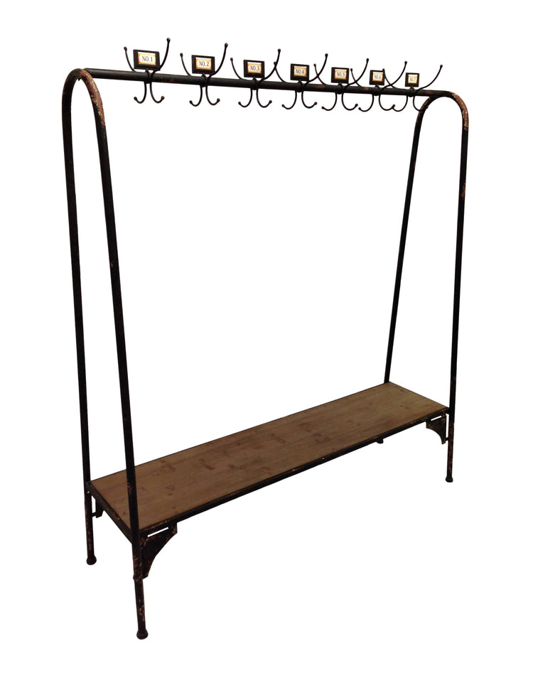 Coat Rack- Distressed Black