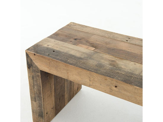 Rushton Bench - Sierra Rustic Natural corner